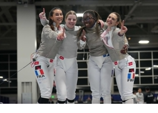 Les Bleues du saber win as a team in Salt Lake City